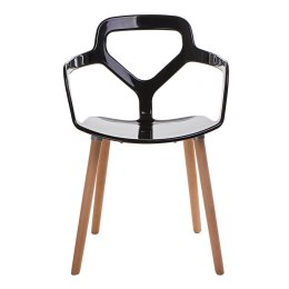 D2.DESIGN Krzesło Nox Wood czarne