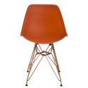 D2.DESIGN Krzesło P016 PP Gold pomarańczowe