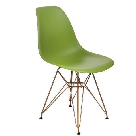 D2.DESIGN Krzesło P016 PP Gold zielone