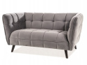 SIGNAL SOFA CASTELLO 2 VELVET SZARY BLUVEL 14 / WENGE DREWNO