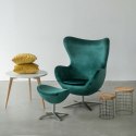 D2.DESIGN Fotel Jajo Velvet zielony ciemny