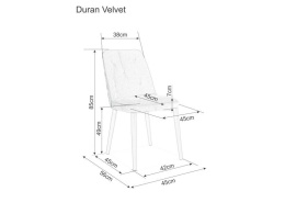 SIGNAL KRZESŁO DURAN VELVET CZARNY STELAŻ/SZARY BLUVEL14